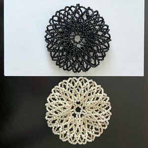 Pair of Beaded Bun Covers